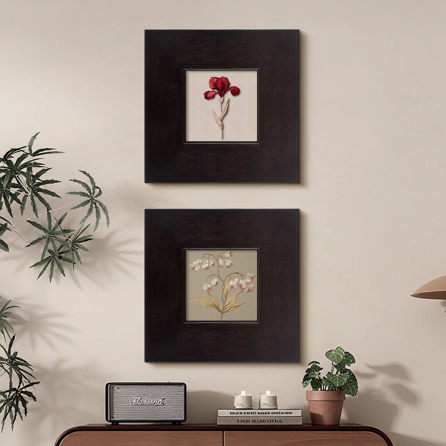 法式中古风卧室装饰画小众艺术餐厅桌边柜床头桌面摆件画玄关挂画