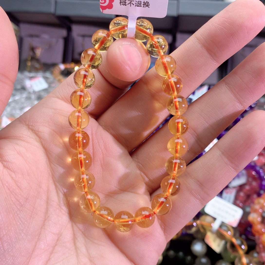 水晶手串未镶嵌?*莎黄水晶手链8