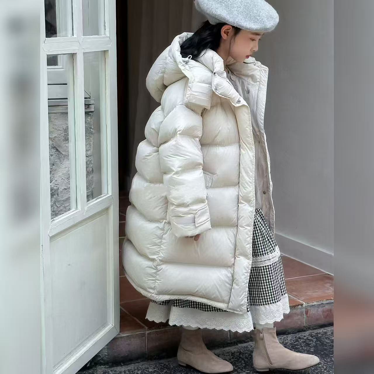 【2025冬韩款】95绒过膝大被子儿童羽绒服Y0252