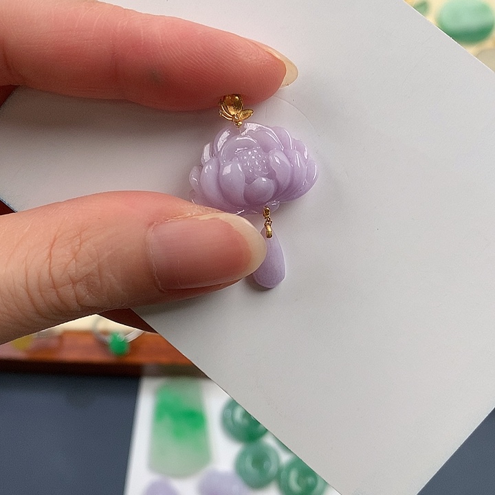 翡翠18K金镶嵌颈饰786326777