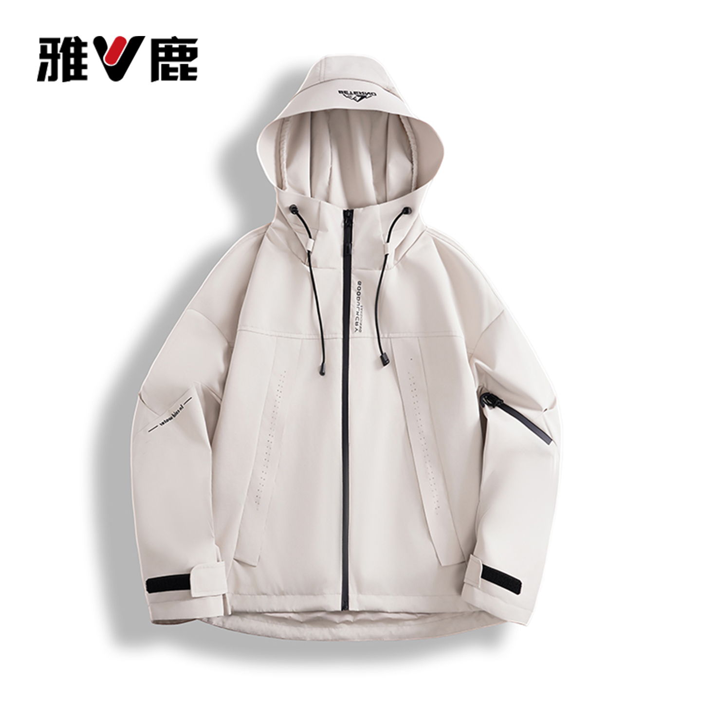 雅鹿2025初冬防水外套女连帽冲锋衣宽松90绒休闲时尚女士网红外套