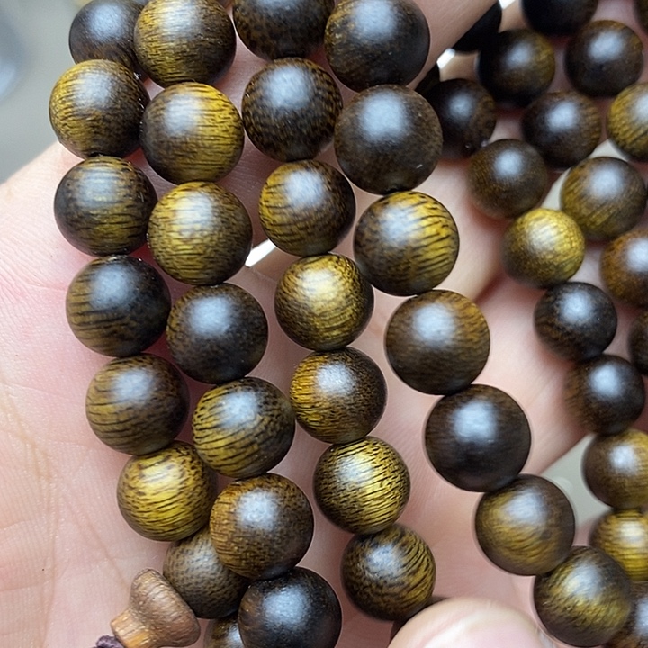 沉香沉香碎屑海南莺歌绿108颗121号