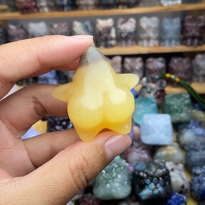 石材俏色派大星把件