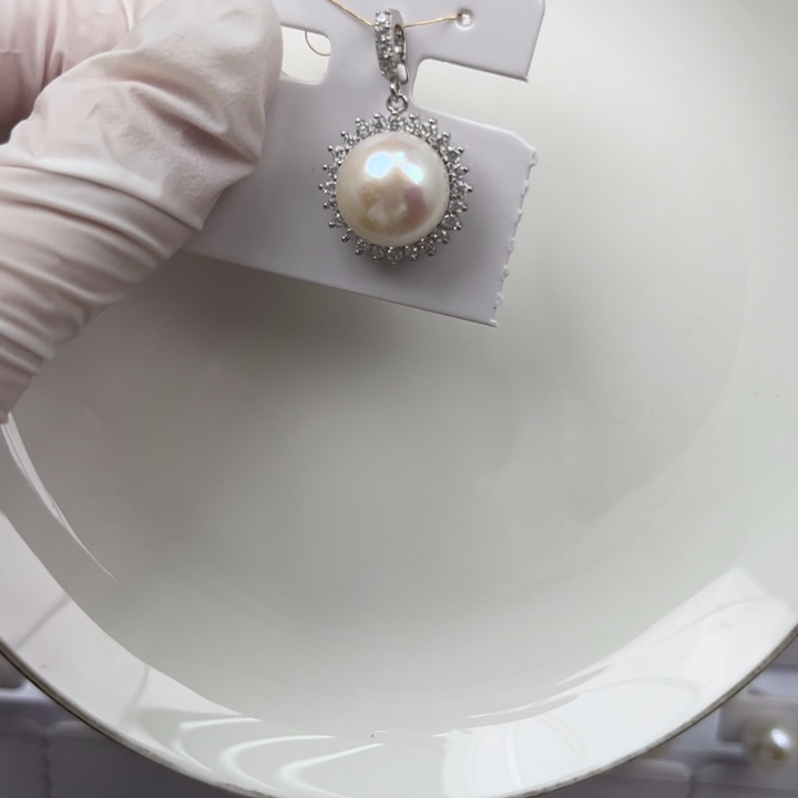 淡水珍珠颈饰银S925镶嵌