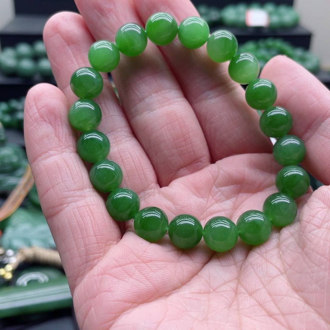 和田玉（碧玉）未镶嵌手链