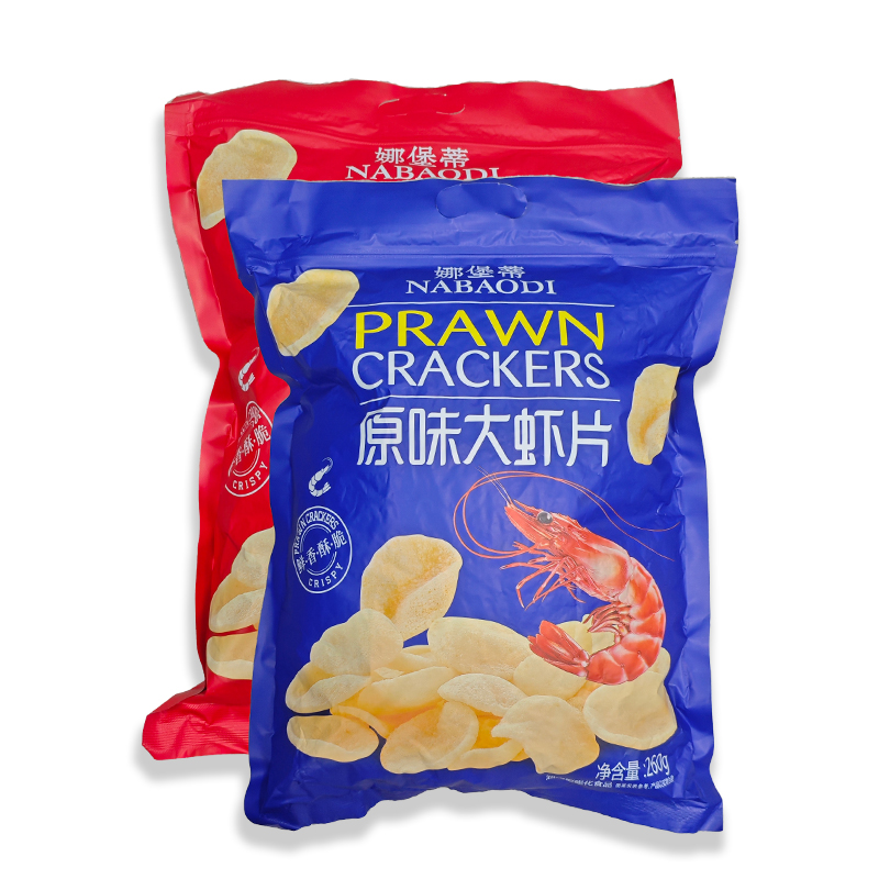 NABAODI/娜堡蒂大虾片260g原味葱香鸡肉味薯片膨化食品超大包零食