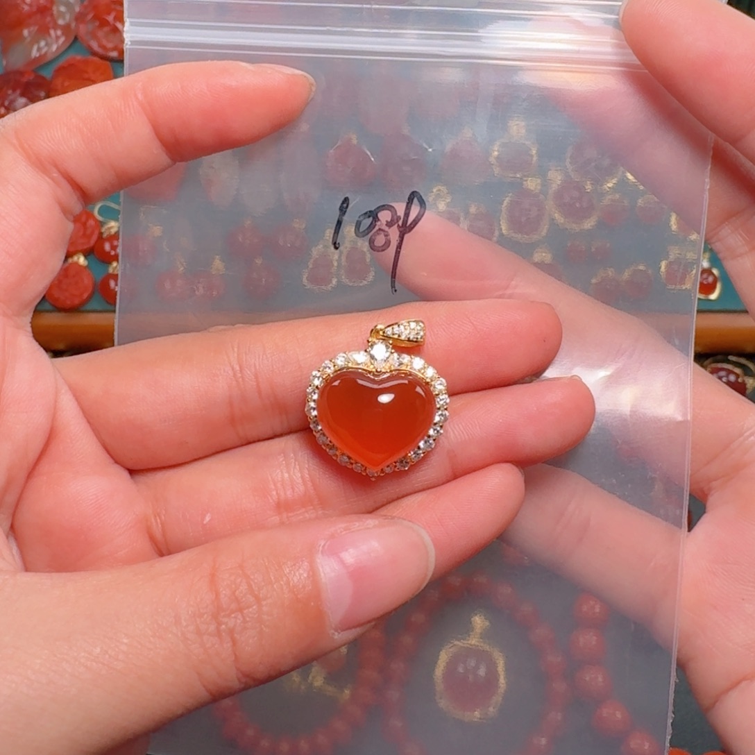 南红玛瑙南红保山冰红银S925镶嵌