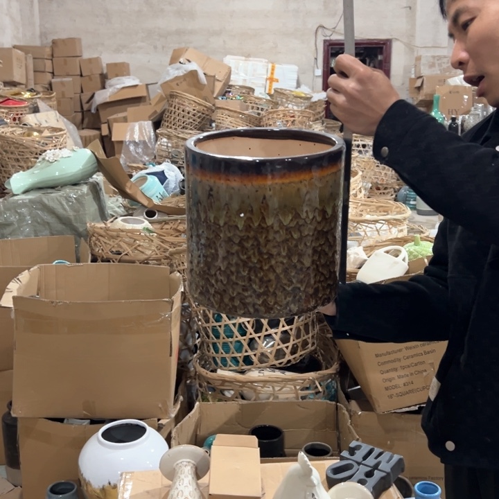 摆件高度25厘米口径21厘米微瑕捡漏