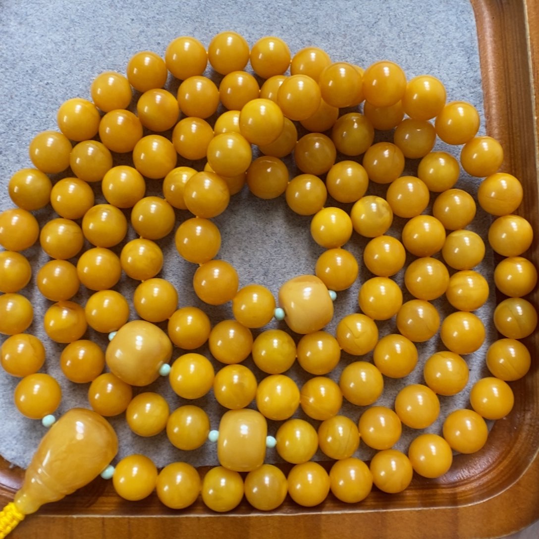 未镶嵌项链蜜蜡蜜蜡108