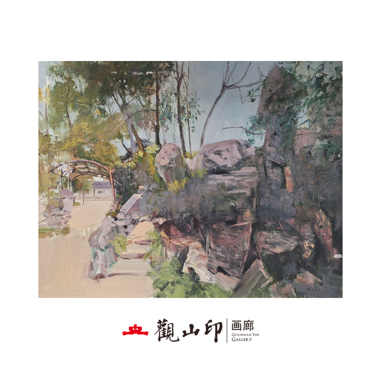 SMK原创手绘风景油画60x80cm风景作品2414