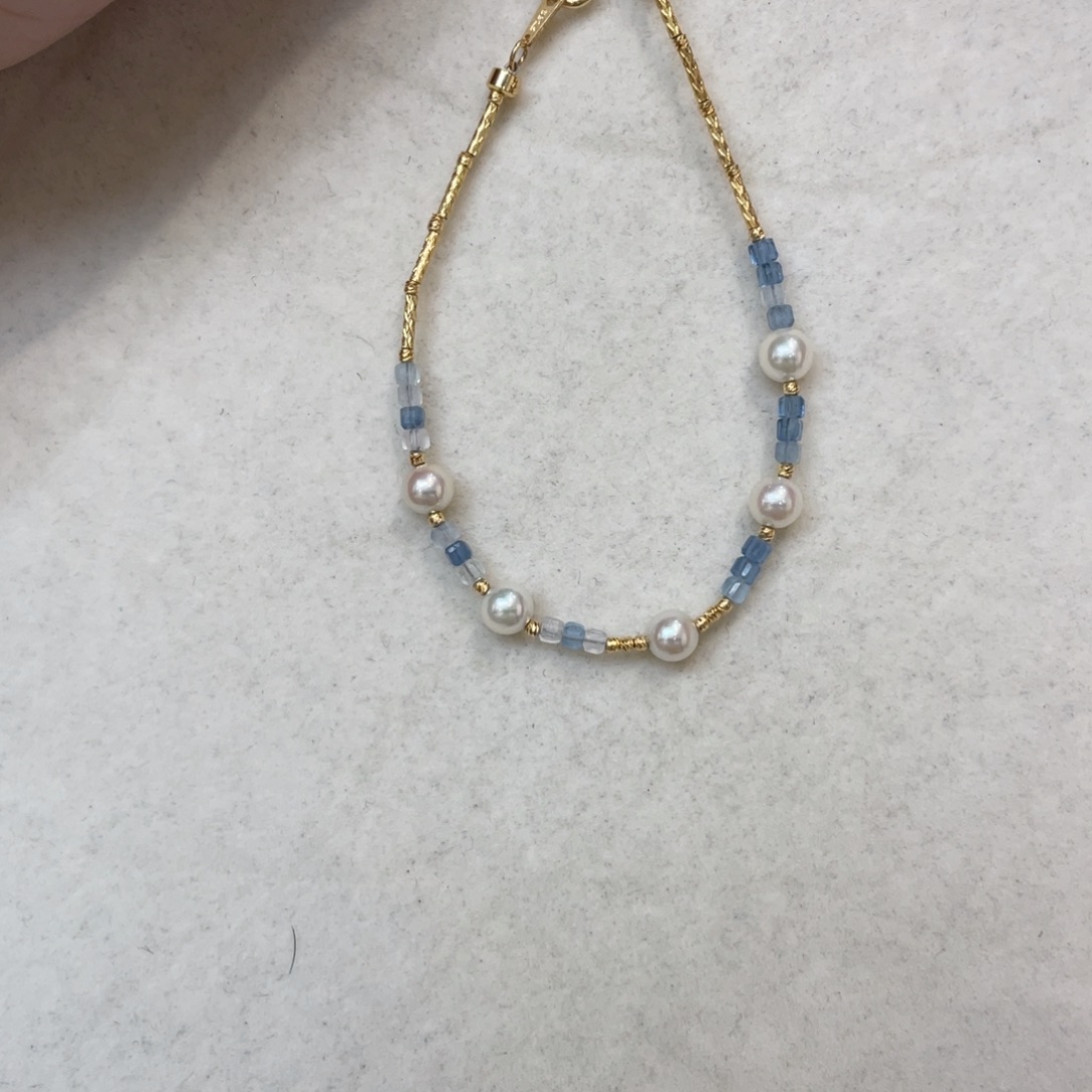 银S925镶嵌手绳海水珍珠