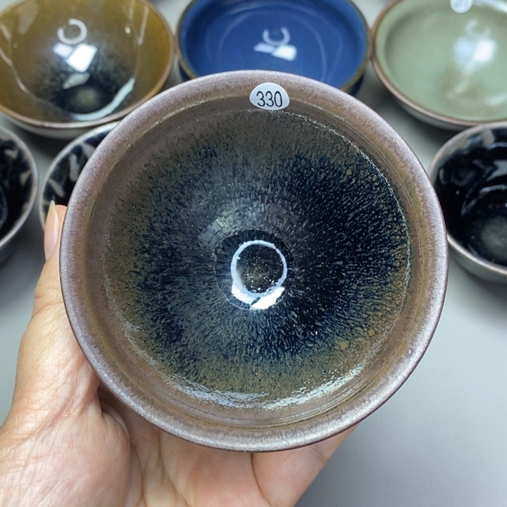 茶盏建窑建盏磨底柴烧主人杯微瑕