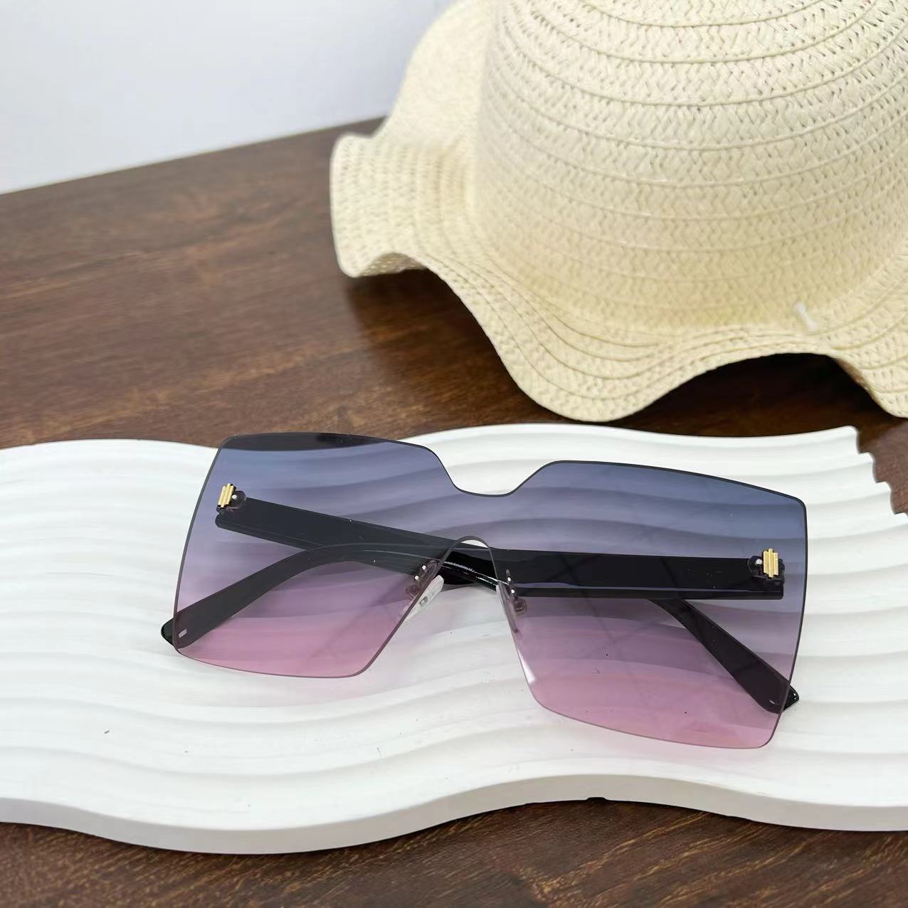 新款男女同款无边框高级偏光太阳镜亲子Z1306