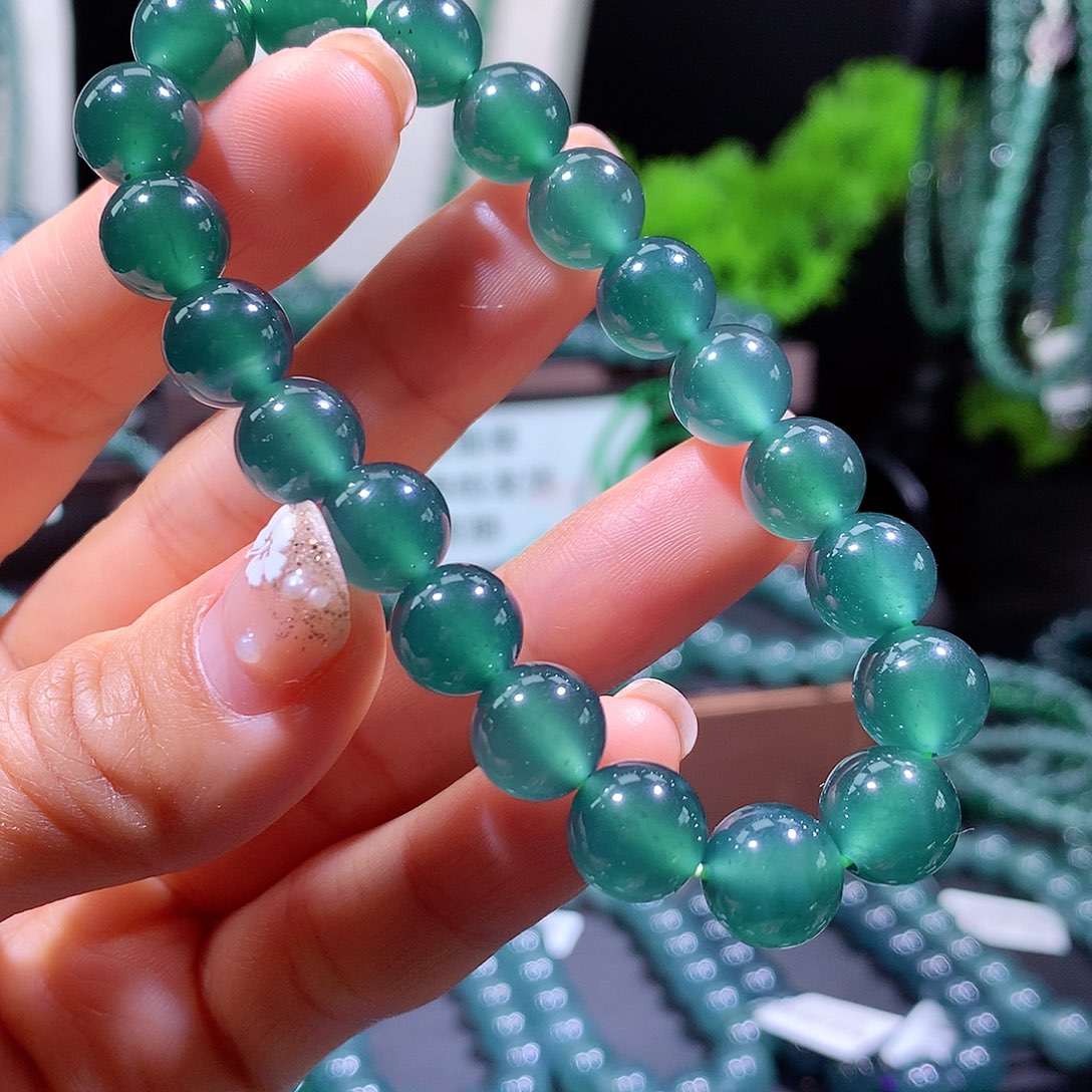 翡翠未镶嵌手链天然a货翡翠手串10mm
