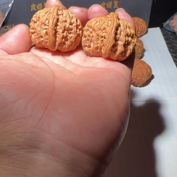 把件文玩核桃白狮子