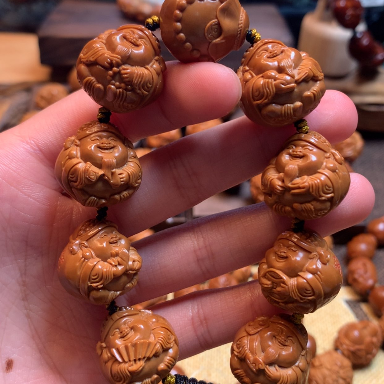 【闪购商品】橄榄核手串可爱财神