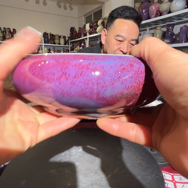 瓷片牛家钧窑牛自恒老师钧瓷