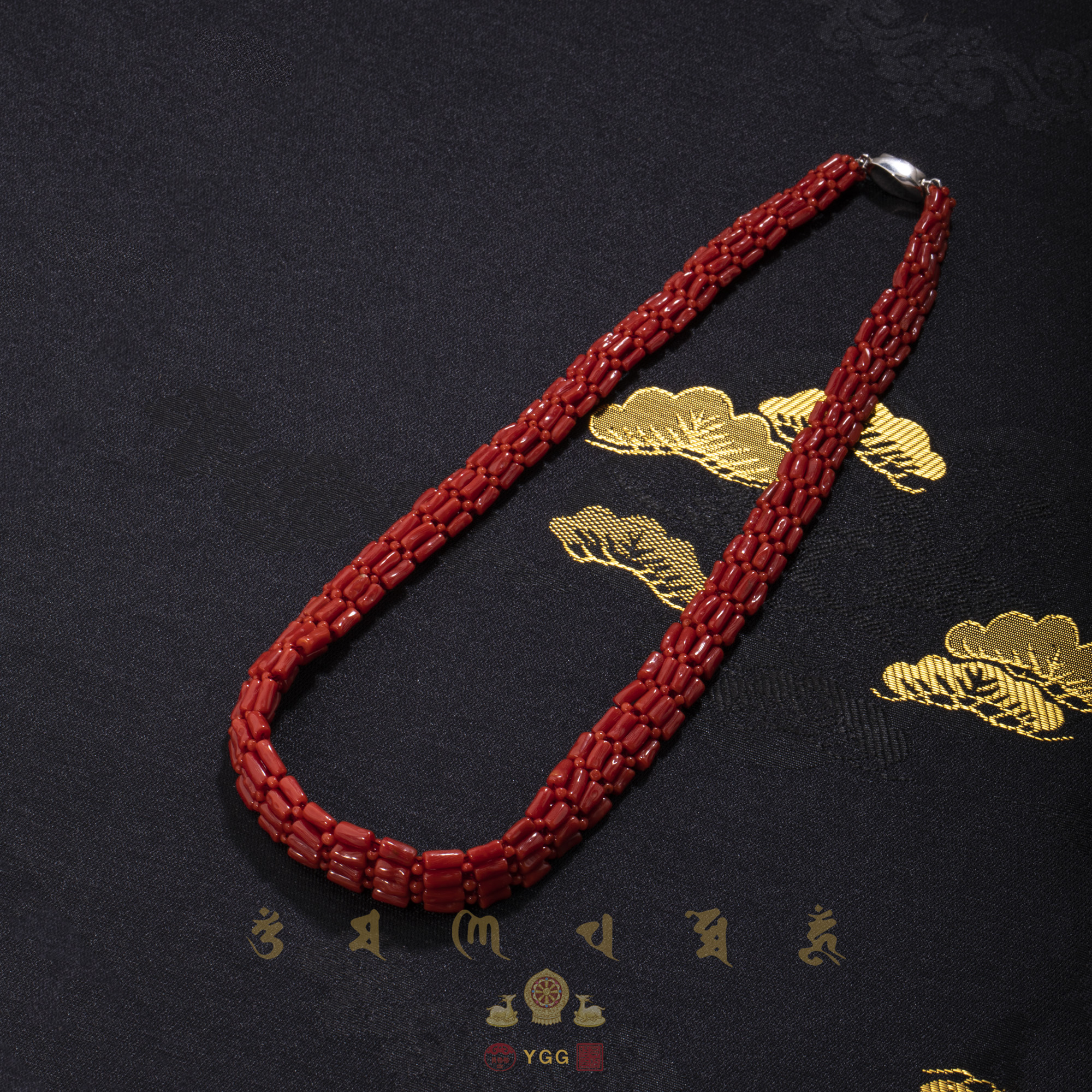 员格格/天然红珊瑚豪奢款原枝编织款项链/XFHU35（多样性发）