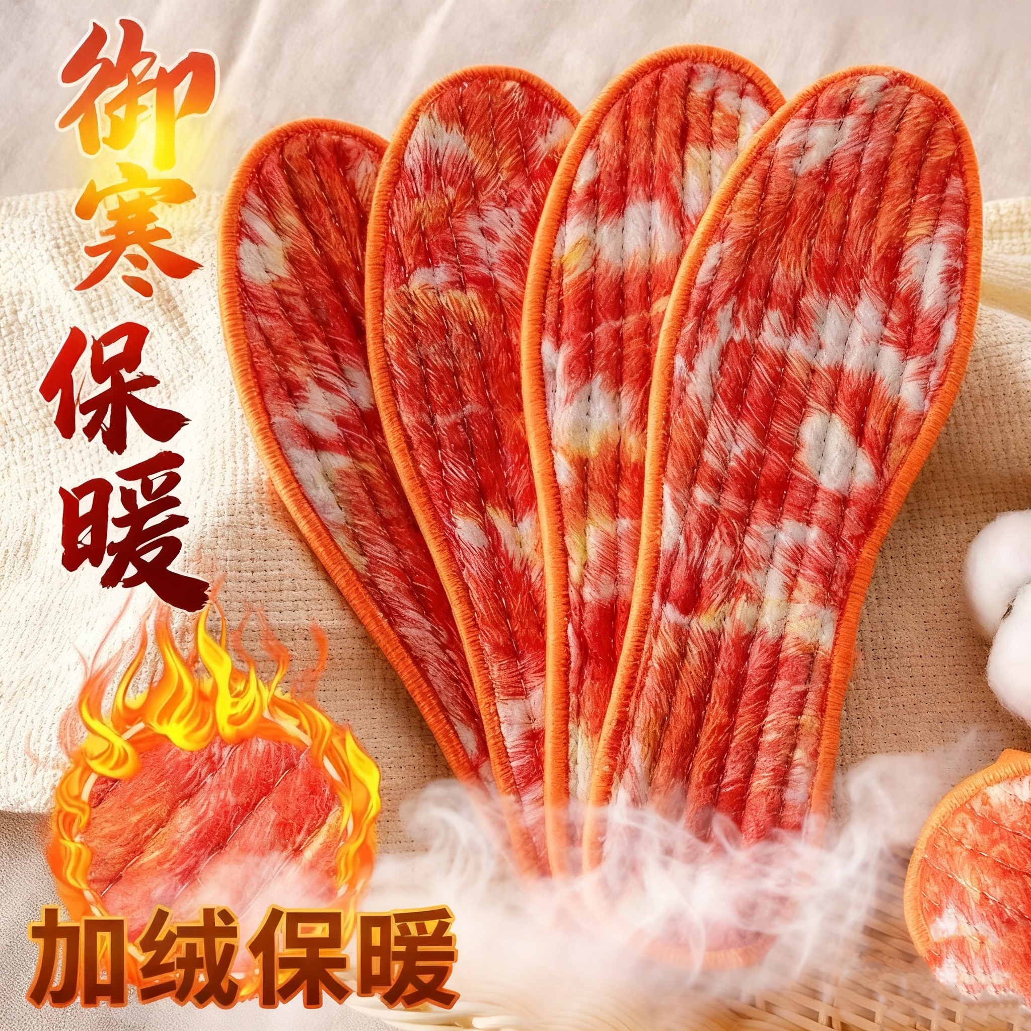 冬季鞋垫加绒鞋垫保暖鞋垫棉鞋垫防臭保暖运动鞋柔软秋冬季舒适