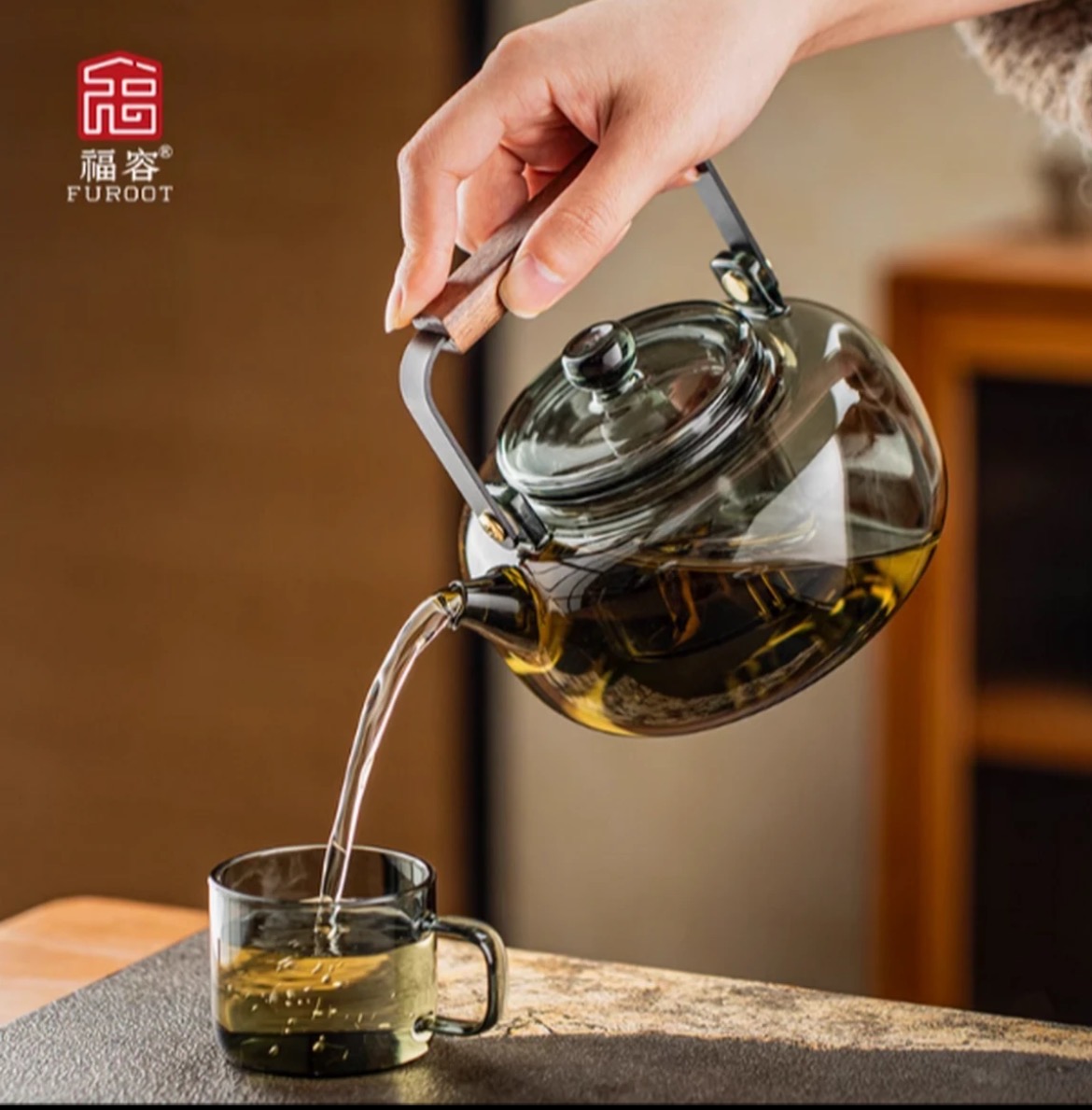 FUROOT/福容  福容天逸壶提梁壶高硼硅玻璃耐高温烧水壶