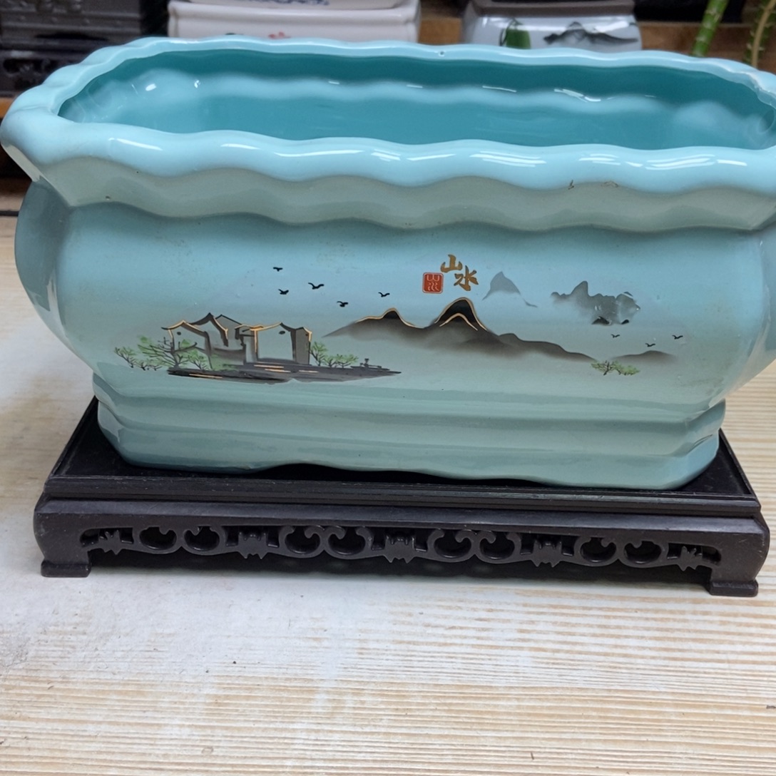 瓷片陶瓷花盆陶瓷艺术