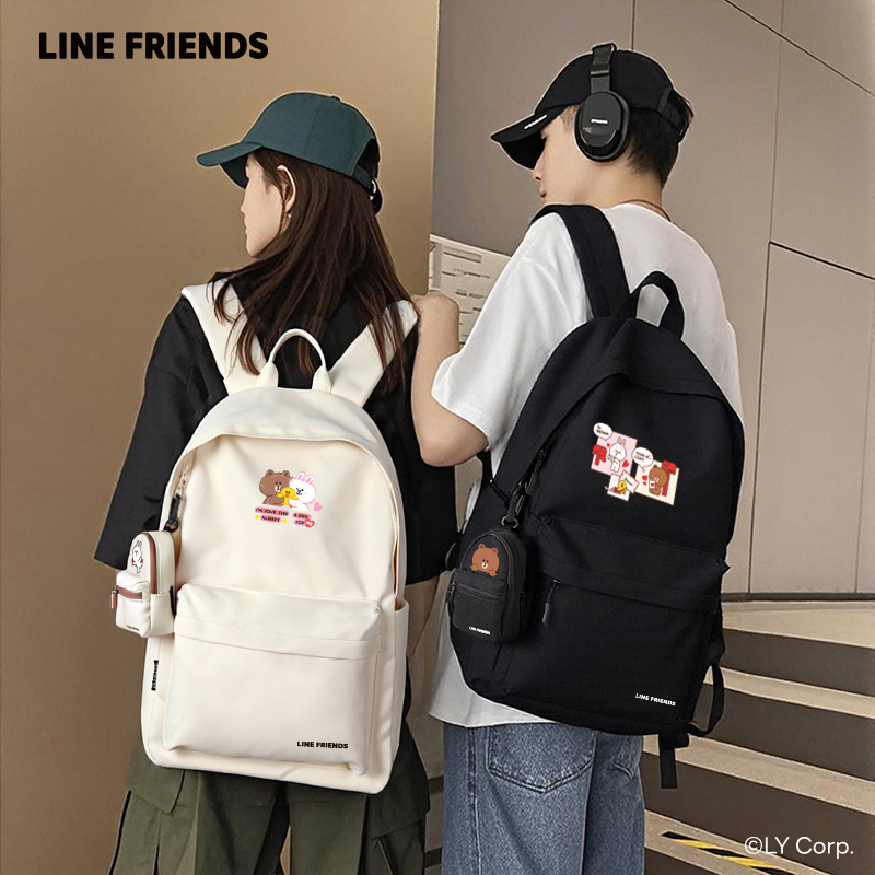 LINE FRIENDS女新款双肩包学生书包旅行轻便大容量放泼水学生背包