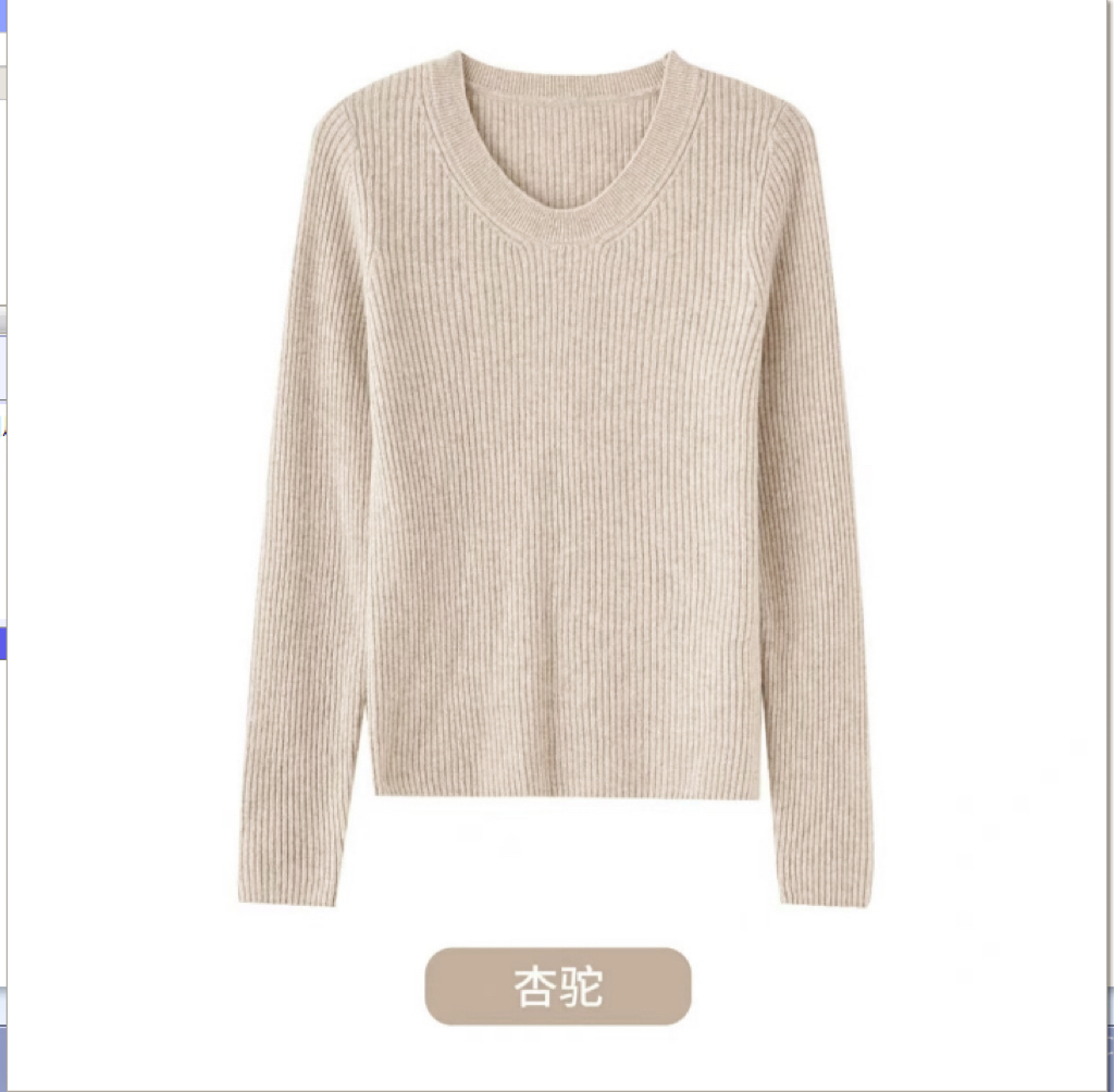 90.2%绵羊毛9.8山羊绒百搭简约羊毛衫长袖纯色女士纯色上衣YR33
