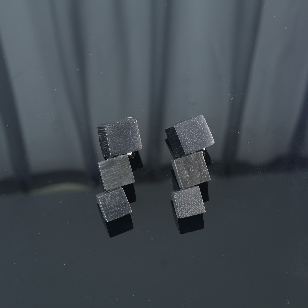 合金耳饰 中古女孩Vintage  丹麦MONIES木质 2780耳夹A5765