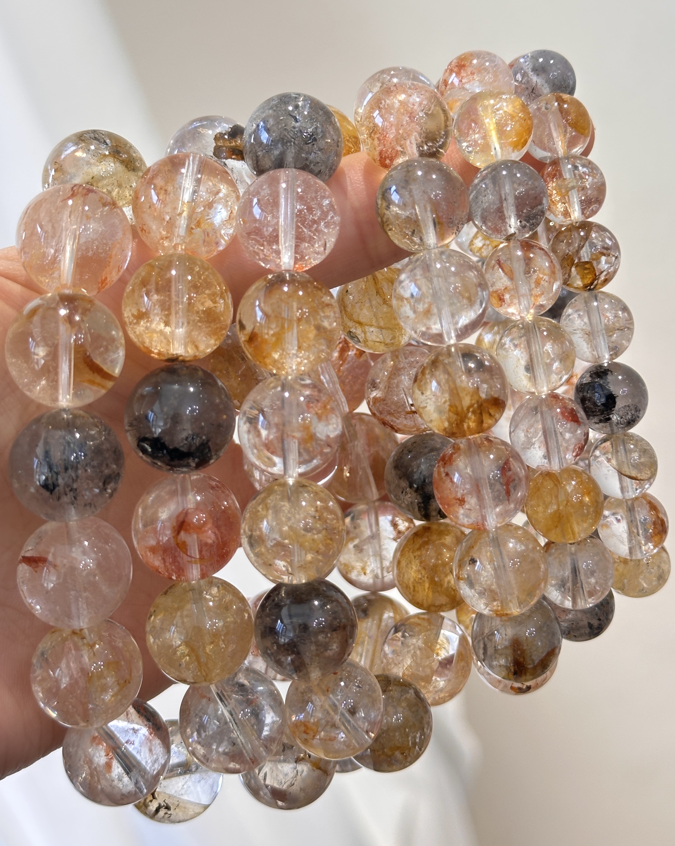 天然胶花闪灵钻手串 多样性发其一 S06