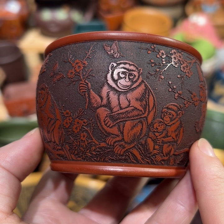 紫砂茶杯宜兴紫砂主人杯