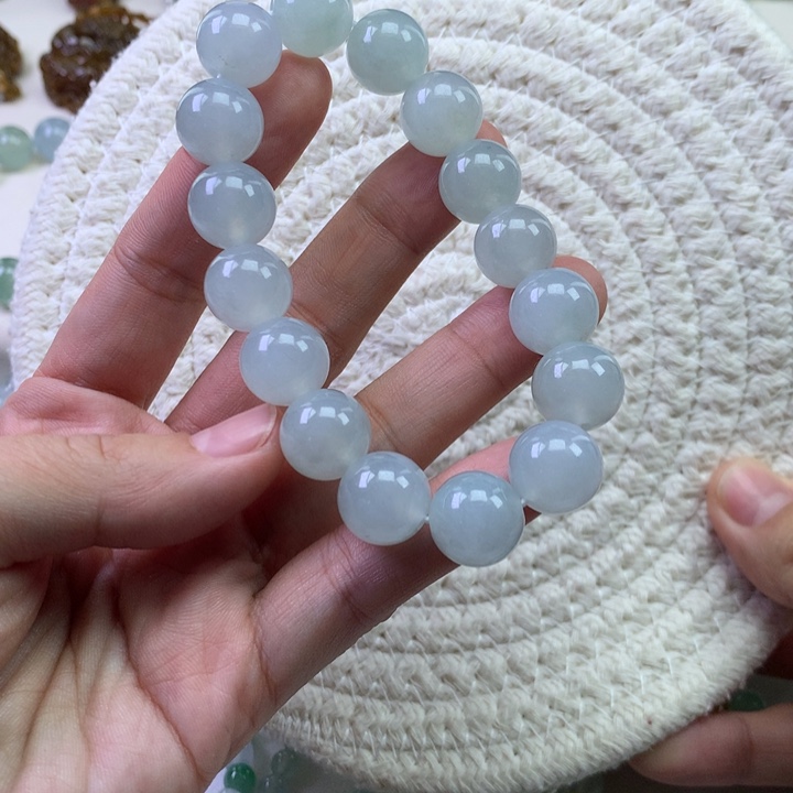 哈***喽翡翠未镶嵌手串天然翡翠手串卡13
