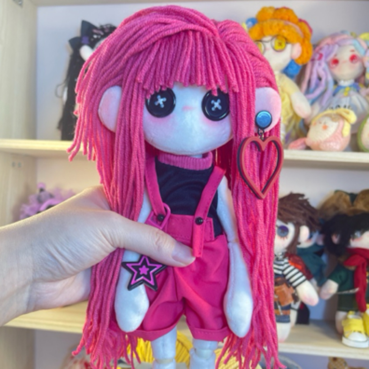 纯手工玩偶 纽扣眼娃娃 DIY娃娃 纯手工娃娃 鬼妈妈娃娃30cm