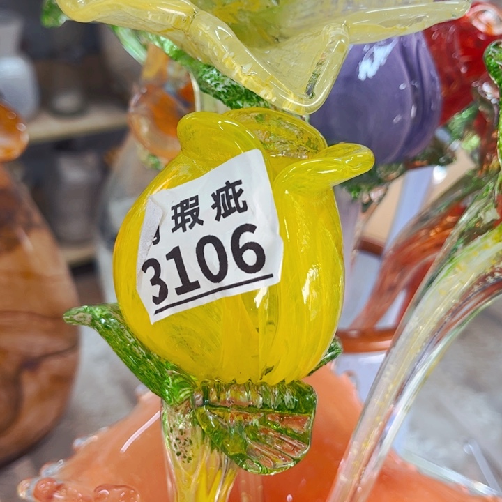 玻璃3106瑕疵 花瓶家悦美居