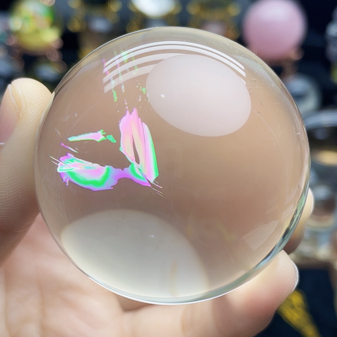 未镶嵌珠宝半成品水晶天然白水晶51.3mm