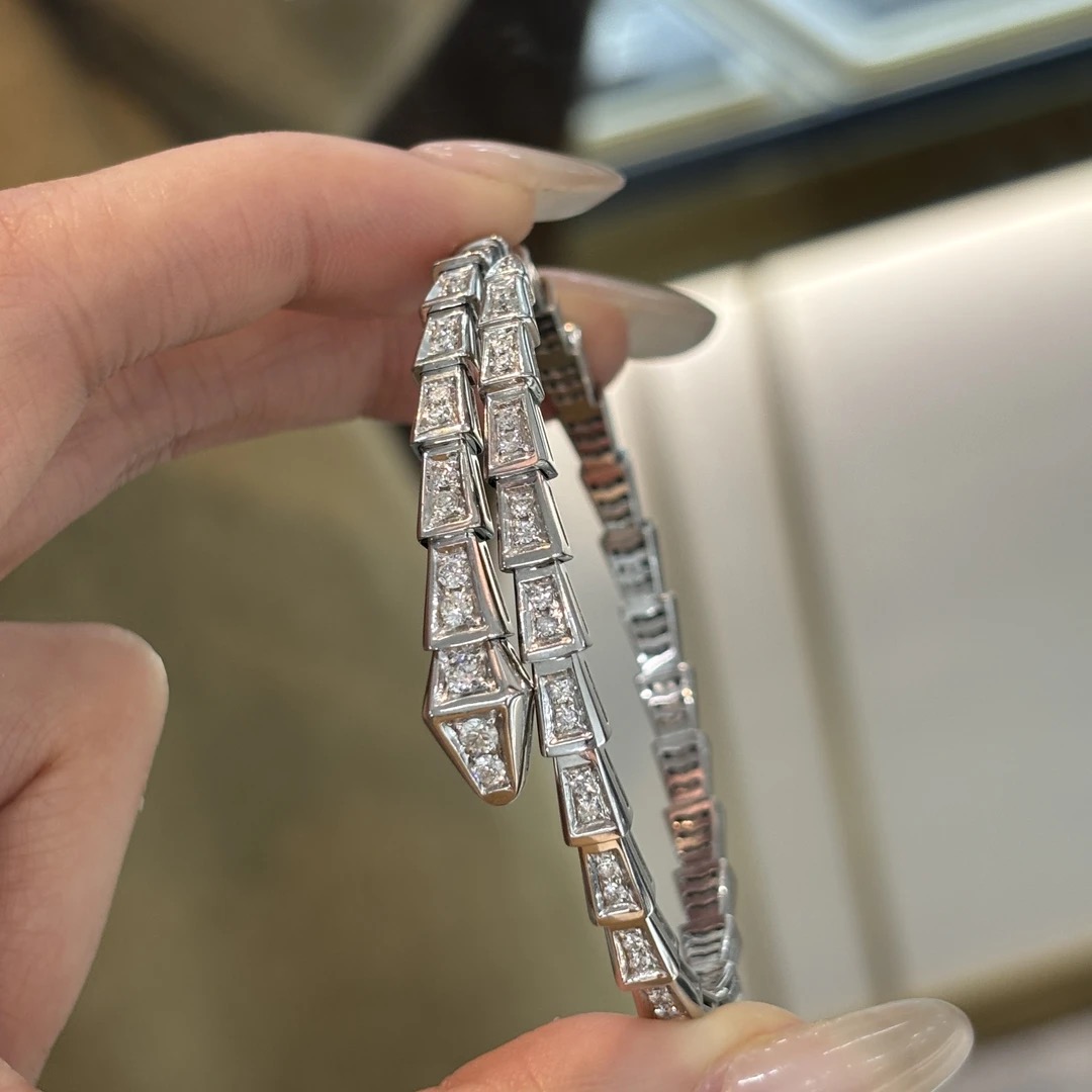【KK珠宝】重金版满钻蛇镯