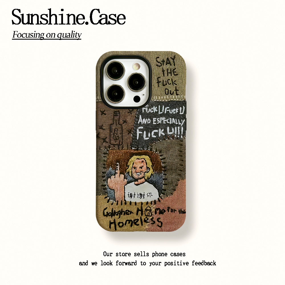 菲林二合一适用苹果华为oppo手机壳个性老头17PRO/16