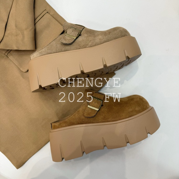 【CHENGYE】7cm-磨砂勃肯鞋2025新款舒适百搭懒人鞋一脚蹬