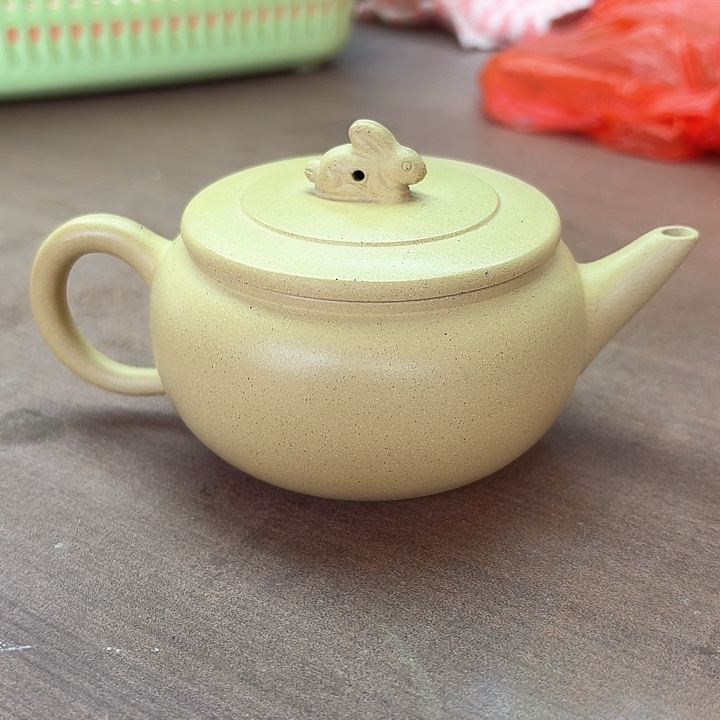 紫砂茶壶本绿小兔兔紫砂壶