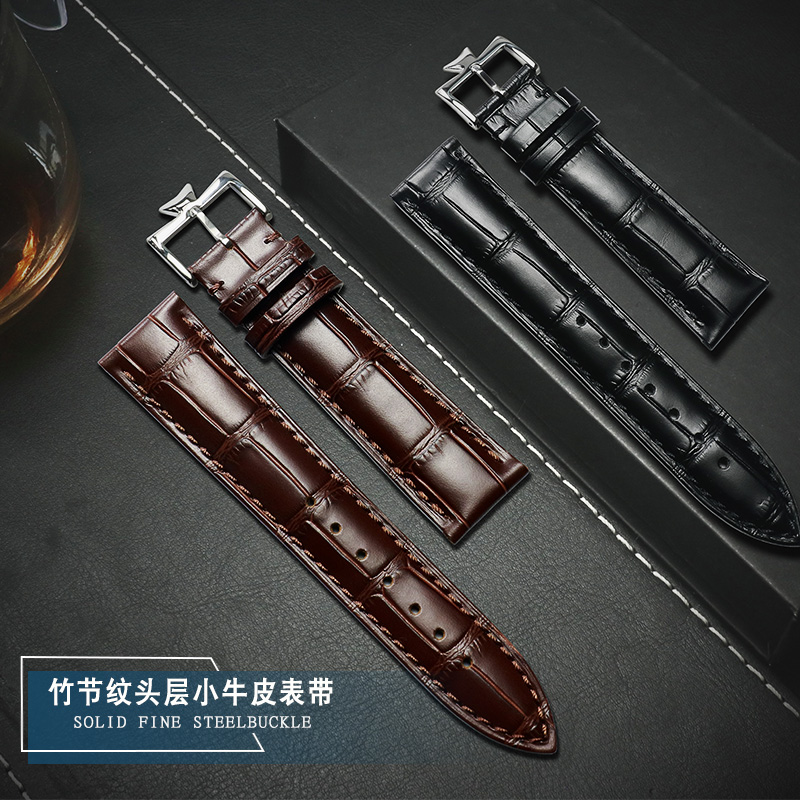 适用于江诗丹顿表带头层小牛皮手表带男女传承传袭伍陆之型马耳他