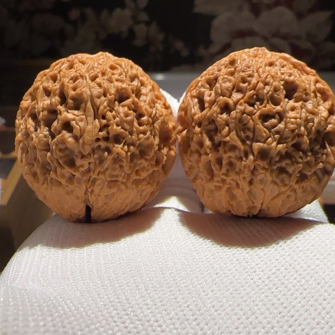 把件文玩核桃44凤冠秀球