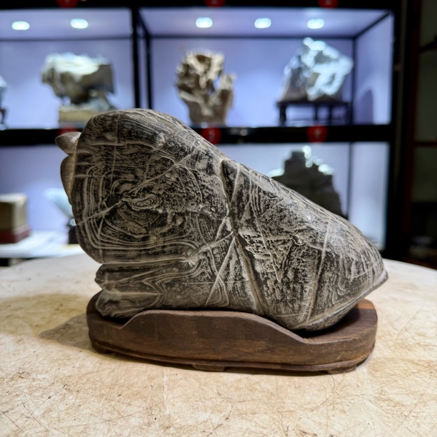 灵壁精品纹石象形珍珠石天然观赏石  天然奇石摆件 文房案头摆件