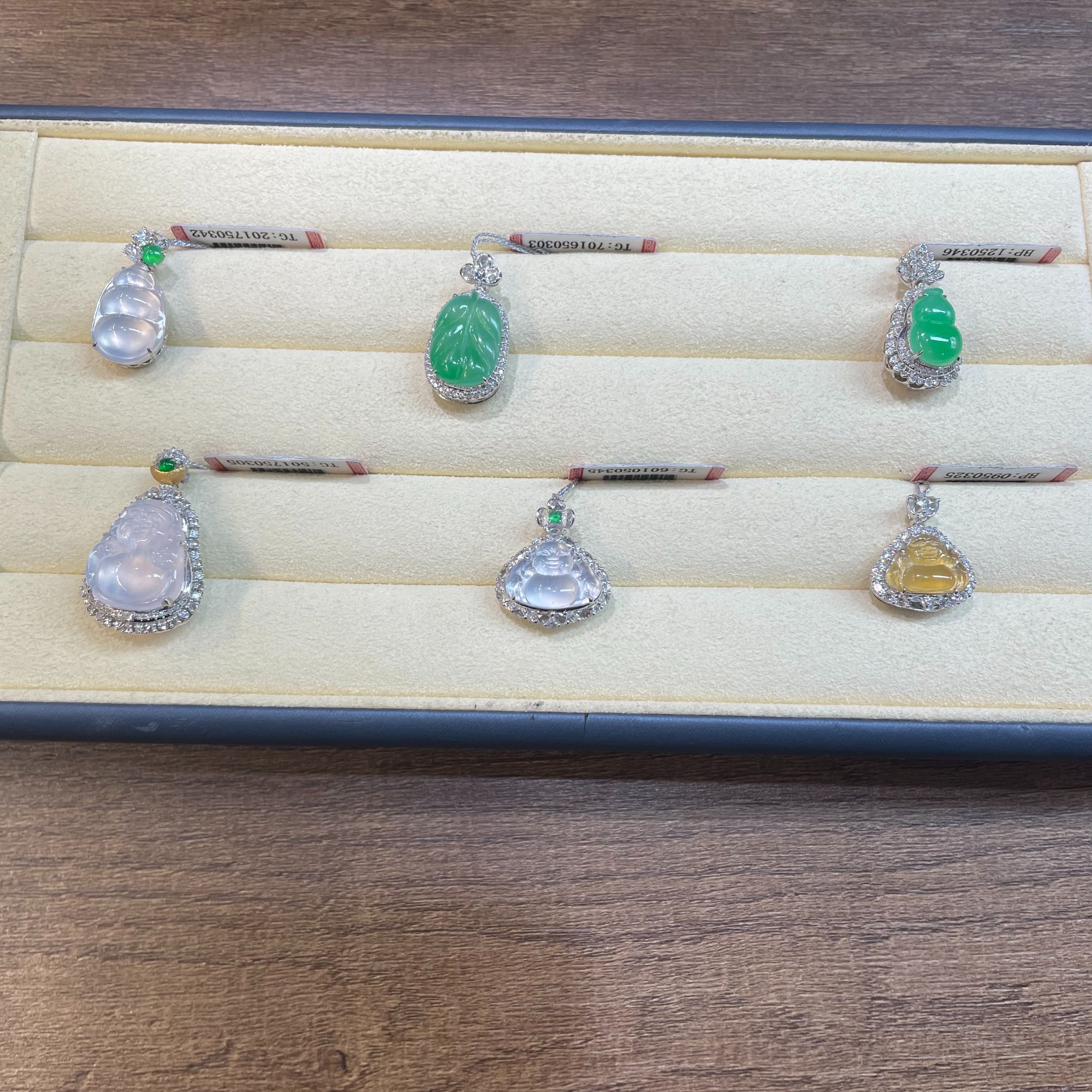 【彩虹盘】翡翠吊坠-多样性发一件-18K金镶嵌-WXY09|CXQ21