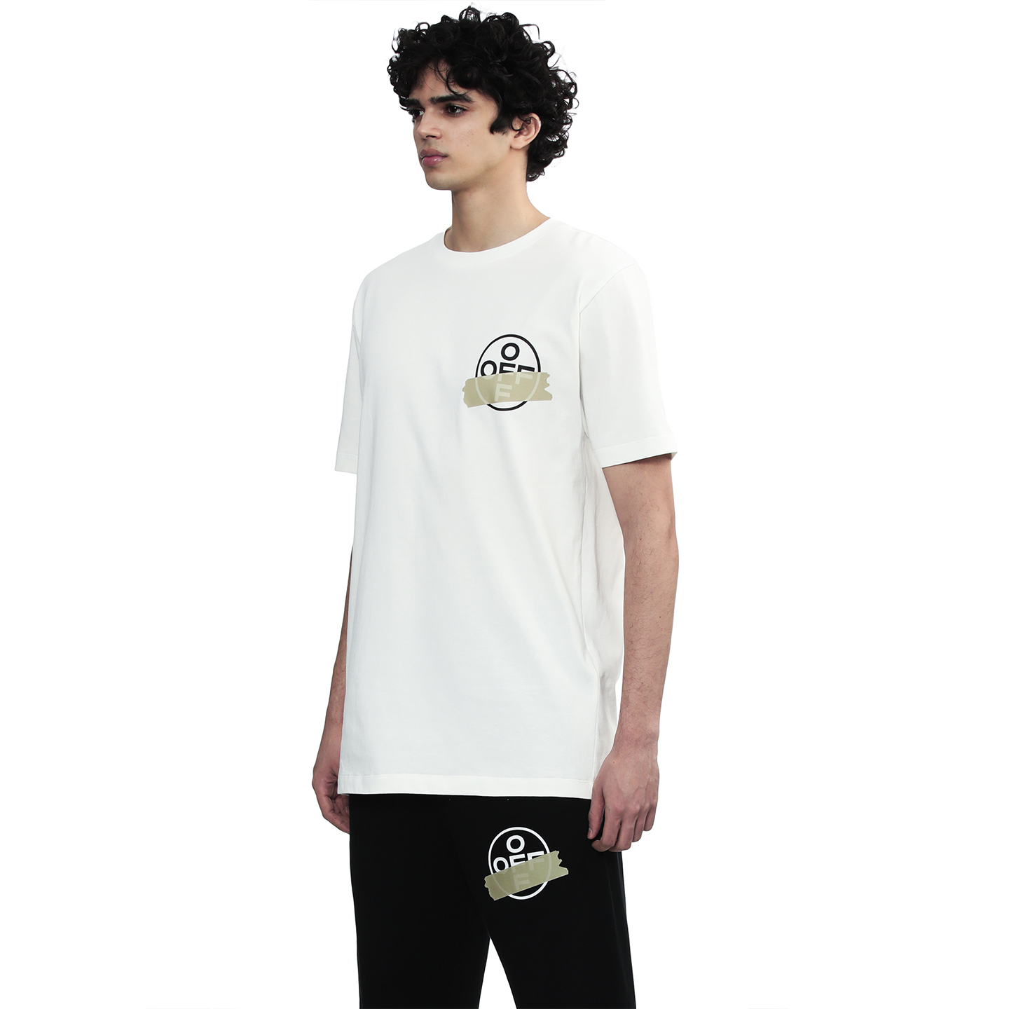 OFF-WHITE箭带印花圆领休闲经典美式短袖新款男士休闲t恤男女同款