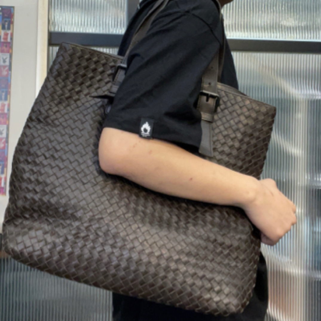 95新 BOTTEGA VENETA/葆蝶家 【龙】31AD03咖色单肩托特包