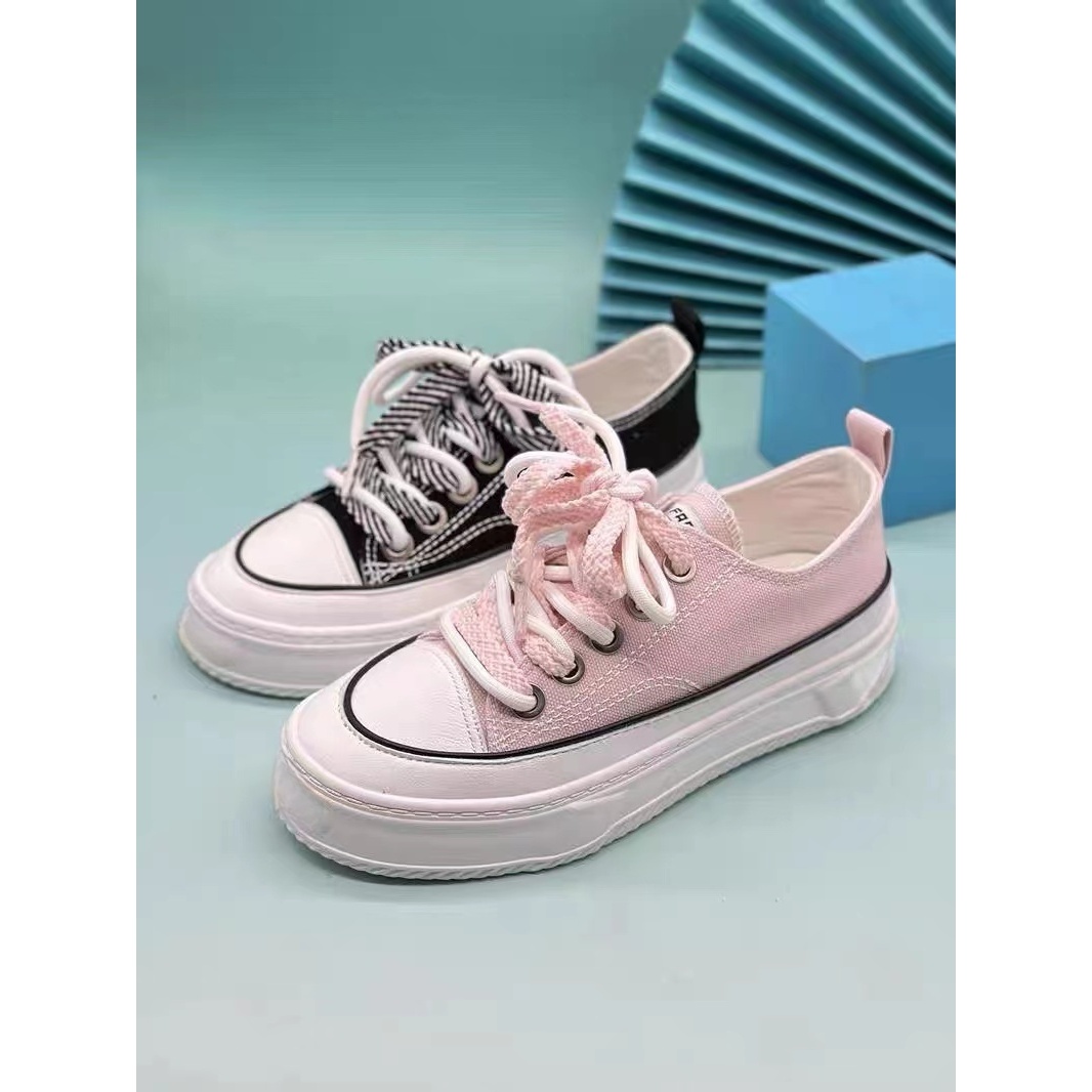 2025新款儿童厚底魔术贴时尚帆布鞋XM2028