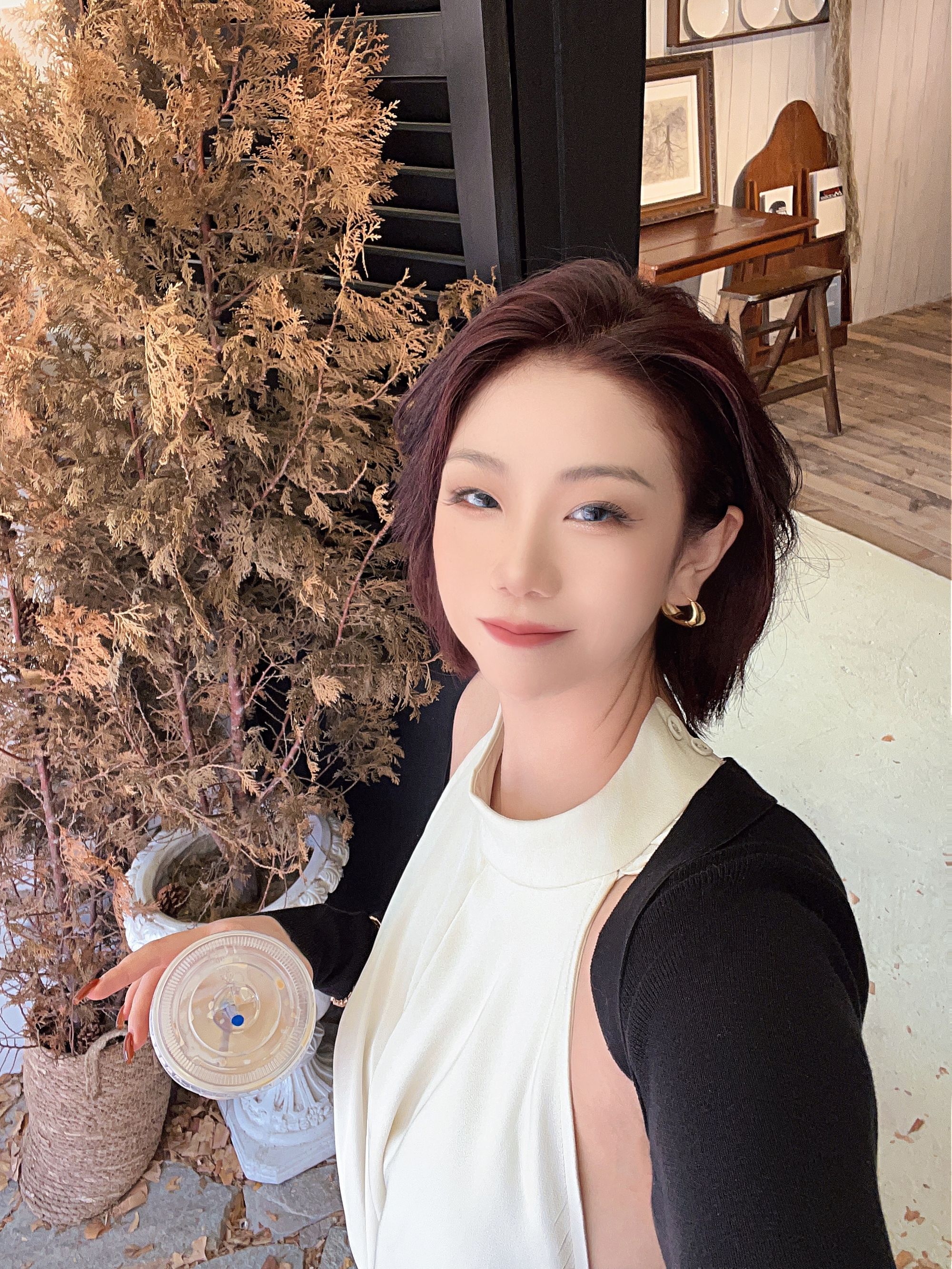 新款洋气围巾10960黑色格子星