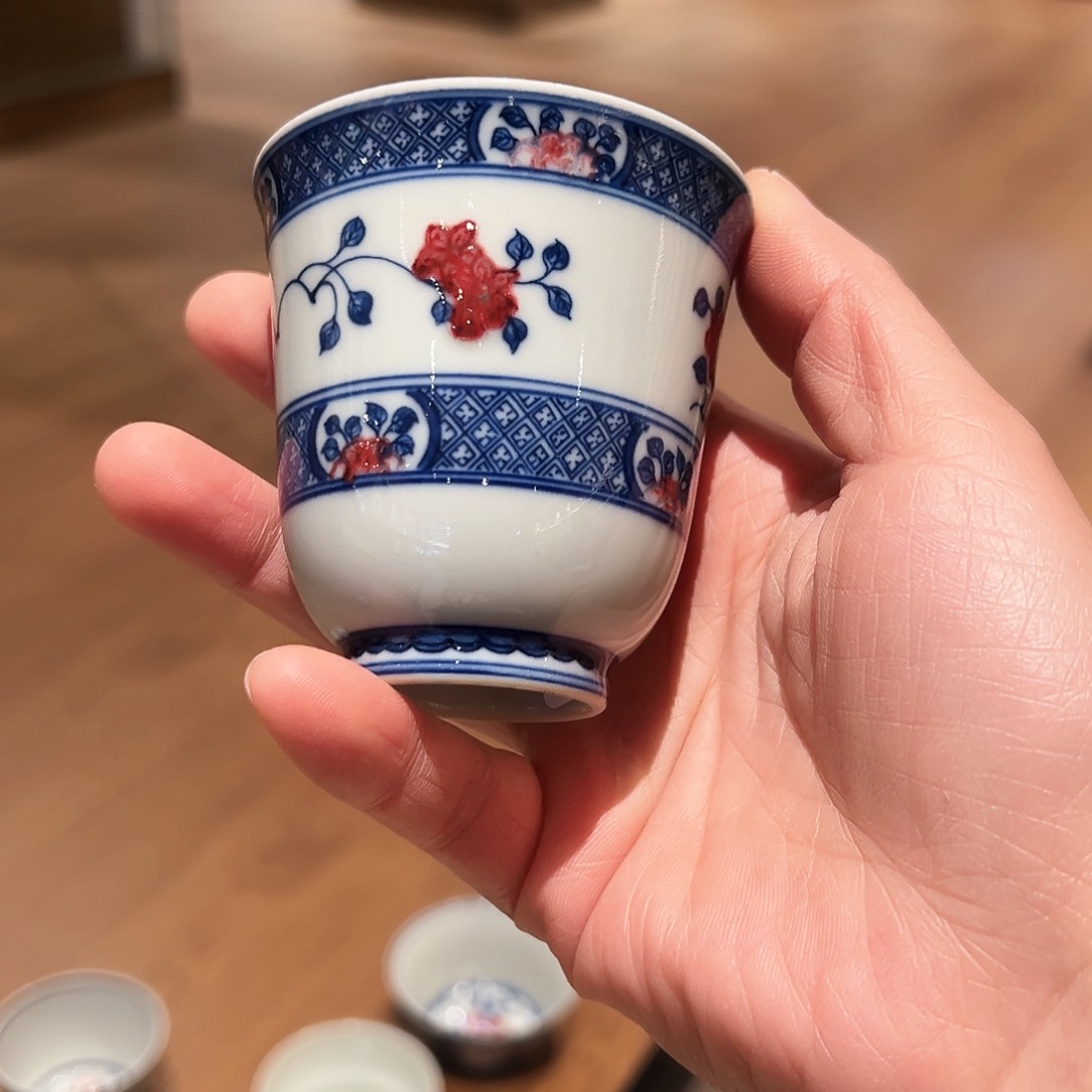 微瑕臻玉古坊原矿青花釉里红