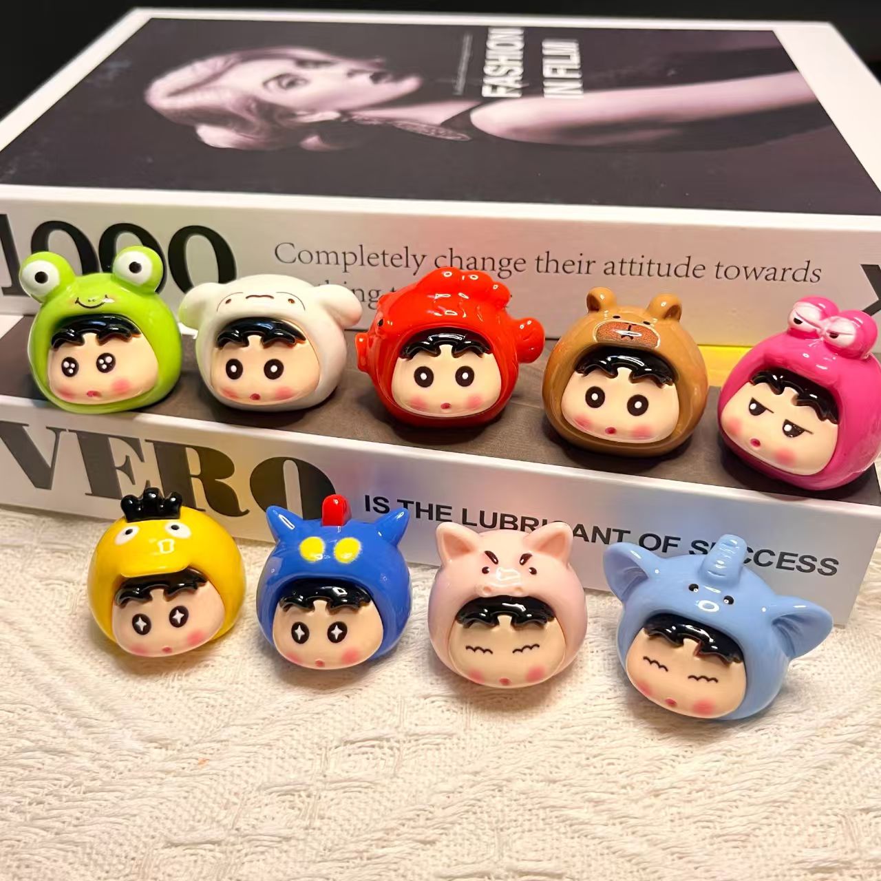 【直播代拆】小新全家福diy萌粒摆件