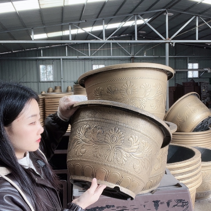 圆形50花盆2个有孔