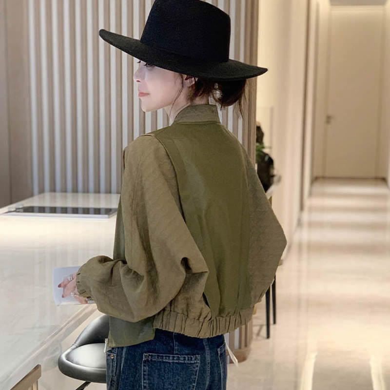 秋季外套女棒球服外套女短款韩版小个子休闲女夹克2024新款欧货